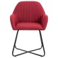 vidaXL Sillas de comedor 4 unidades de tela color vino tinto vidaXL Sillas de comedor 4 unidades de tela color vino tinto