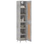 vidaXL Aparador de madera contrachapada gris hormigón 34,5x34x180 cm vidaXL Aparador de madera contrachapada gris hormigón 34,5x34x180 cm