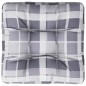 vidaXL Cojín para sofá sofá de palets tela a cuadros gris 58x58x10 cm vidaXL Cojín para sofá sofá de palets tela a cuadros gris 58x58x10 cm