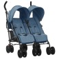 vidaXL Carrito para gemelos de acero azul marino vidaXL Carrito para gemelos de acero azul marino