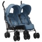 vidaXL Carrito para gemelos de acero azul marino vidaXL Carrito para gemelos de acero azul marino