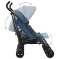 vidaXL Carrito para gemelos de acero azul marino vidaXL Carrito para gemelos de acero azul marino
