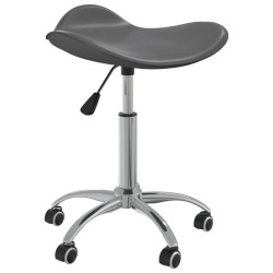vidaXL Taburete de salón de belleza de cuero sintético gris