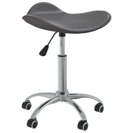 vidaXL Taburete de salón de belleza de cuero sintético gris