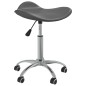 vidaXL Taburete de salón de belleza de cuero sintético gris