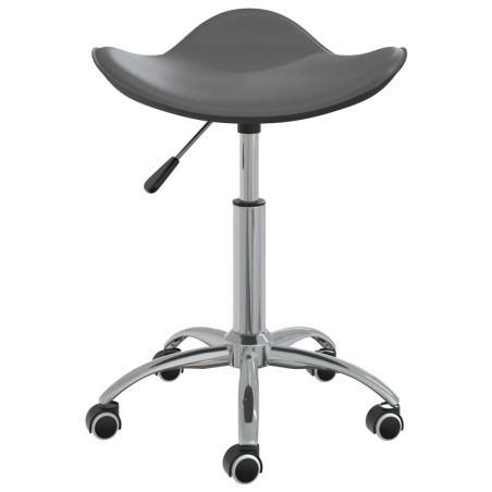 vidaXL Taburete de salón de belleza de cuero sintético gris