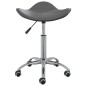 vidaXL Taburete de salón de belleza de cuero sintético gris