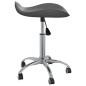 vidaXL Taburete de salón de belleza de cuero sintético gris