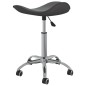 vidaXL Taburete de salón de belleza de cuero sintético gris