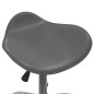 vidaXL Taburete de salón de belleza de cuero sintético gris