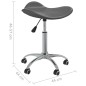 vidaXL Taburete de salón de belleza de cuero sintético gris