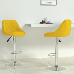 vidaXL Taburete de cocina 2 unidades terciopelo amarillo mostaza