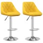 vidaXL Taburete de cocina 2 unidades terciopelo amarillo mostaza vidaXL Taburete de cocina 2 unidades terciopelo amarillo mostaza