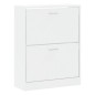 vidaXL Mueble zapatero madera contrachapada blanco brillo 63x24x81 cm vidaXL Mueble zapatero madera contrachapada blanco brillo 63x24x81 cm