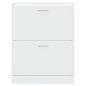 vidaXL Mueble zapatero madera contrachapada blanco brillo 63x24x81 cm vidaXL Mueble zapatero madera contrachapada blanco brillo 63x24x81 cm