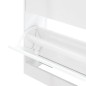 vidaXL Mueble zapatero madera contrachapada blanco brillo 63x24x81 cm vidaXL Mueble zapatero madera contrachapada blanco brillo 63x24x81 cm