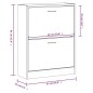 vidaXL Mueble zapatero madera contrachapada blanco brillo 63x24x81 cm vidaXL Mueble zapatero madera contrachapada blanco brillo 63x24x81 cm