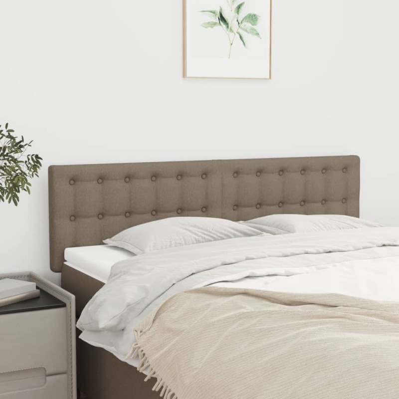 vidaXL Cabeceros 2 unidades tela gris taupe 72x5x78/88 cm vidaXL Cabeceros 2 unidades tela gris taupe 72x5x78/88 cm