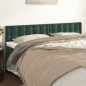 vidaXL Cabeceros 2 unidades de terciopelo verde oscuro 100x5x78/88 cm vidaXL Cabeceros 2 unidades de terciopelo verde oscuro 100x5x78/88 cm
