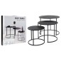 H&S Collection Juego de mesitas auxiliares 3 piezas negro H&S Collection Juego de mesitas auxiliares 3 piezas negro