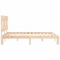 vidaXL Estructura de cama con cabecero madera maciza 160x200 cm
