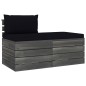 vidaXL Muebles de jardín de palets 2 piezas cojines madera maciza pino vidaXL Muebles de jardín de palets 2 piezas cojines madera maciza pino