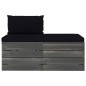 vidaXL Muebles de jardín de palets 2 piezas cojines madera maciza pino vidaXL Muebles de jardín de palets 2 piezas cojines madera maciza pino