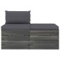 vidaXL Muebles de jardín de palets 2 piezas cojines madera maciza pino vidaXL Muebles de jardín de palets 2 piezas cojines madera maciza pino