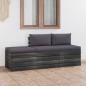 vidaXL Muebles de jardín de palets 3 piezas cojines madera maciza pino vidaXL Muebles de jardín de palets 3 piezas cojines madera maciza pino