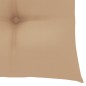 vidaXL Silla mecedora de madera maciza de teca con cojín beige vidaXL Silla mecedora de madera maciza de teca con cojín beige