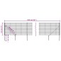 vidaXL Cerca de alambre con pinchos de anclaje verde 1,1x25 m vidaXL Cerca de alambre con pinchos de anclaje verde 1,1x25 m