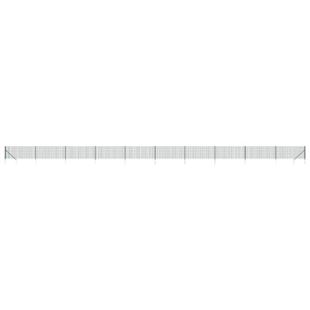 vidaXL Cerca de alambre con pinchos de anclaje verde 0,8x25 m