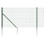 vidaXL Cerca de alambre con pinchos de anclaje verde 0,8x25 m