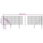 vidaXL Cerca de alambre con pinchos de anclaje verde 0,8x25 m