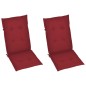 vidaXL Silla mecedora con cojines madera maciza de acacia