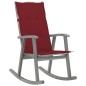 vidaXL Silla mecedora con cojines madera maciza de acacia gris vidaXL Silla mecedora con cojines madera maciza de acacia gris