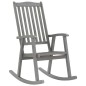 vidaXL Silla mecedora con cojines madera maciza de acacia gris vidaXL Silla mecedora con cojines madera maciza de acacia gris