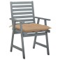 vidaXL Sillas de comedor jardín 2 uds madera maciza acacia con cojines vidaXL Sillas de comedor jardín 2 uds madera maciza acacia con cojines
