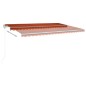 vidaXL Toldo automático LED sensor de viento naranja/marrón 500x300 cm vidaXL Toldo automático LED sensor de viento naranja/marrón 500x300 cm