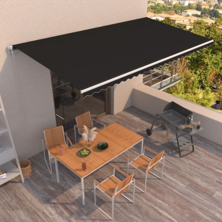 vidaXL Toldo retráctil automático gris antracita 600x350 cm