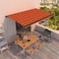 vidaXL Toldo retráctil manual naranja y marrón 500x350 cm vidaXL Toldo retráctil manual naranja y marrón 500x350 cm