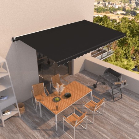 vidaXL Toldo retráctil automático gris antracita 500x350 cm