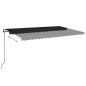 vidaXL Toldo automático LED sensor de viento gris antracita 500x350 cm vidaXL Toldo automático LED sensor de viento gris antracita 500x350 cm