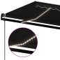vidaXL Toldo automático LED sensor de viento gris antracita 500x350 cm vidaXL Toldo automático LED sensor de viento gris antracita 500x350 cm