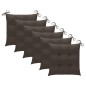 vidaXL Sillas apilables de jardín 6 uds madera de teca con cojines vidaXL Sillas apilables de jardín 6 uds madera de teca con cojines