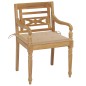 vidaXL Sillas Batavia 6 unidades madera maciza de teca con cojines vidaXL Sillas Batavia 6 unidades madera maciza de teca con cojines