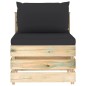 vidaXL Muebles de jardín 3 piezas con cojines madera impregnada verde vidaXL Muebles de jardín 3 piezas con cojines madera impregnada verde