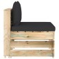 vidaXL Muebles de jardín 3 piezas con cojines madera impregnada verde vidaXL Muebles de jardín 3 piezas con cojines madera impregnada verde