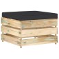 vidaXL Muebles de jardín 3 piezas con cojines madera impregnada verde vidaXL Muebles de jardín 3 piezas con cojines madera impregnada verde