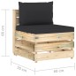 vidaXL Muebles de jardín 3 piezas con cojines madera impregnada verde vidaXL Muebles de jardín 3 piezas con cojines madera impregnada verde